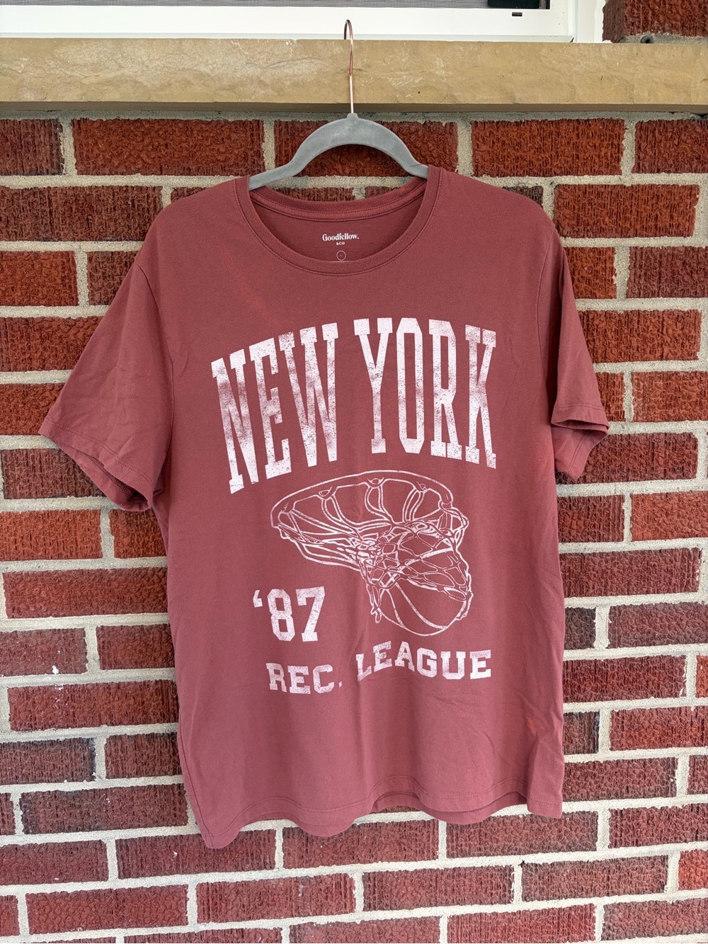 Goodfellow & Co Men’s NEW YORK Graphic Tee - Rust Red